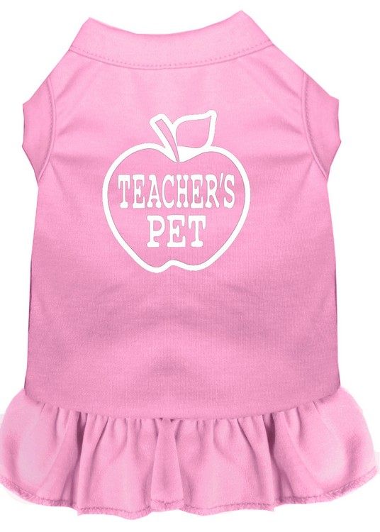 Teachers Pet Screen Print Dress Light Pink Med